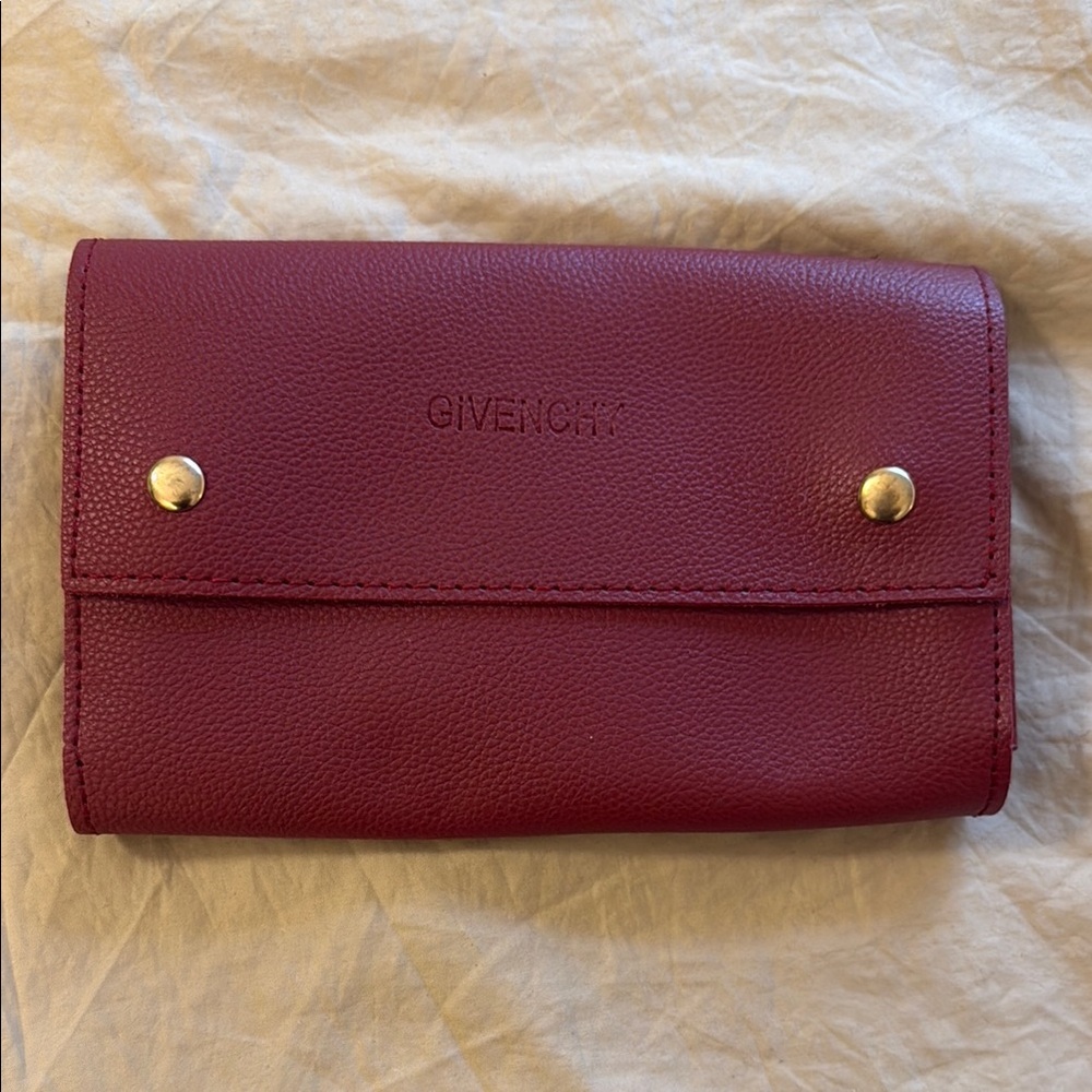 Givenchy Red Leather Wallet Sophisticated Design
